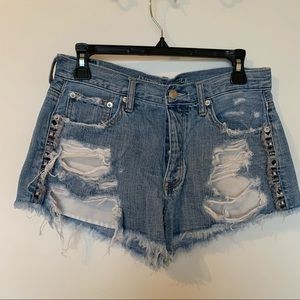 AE Distressed denim shorts